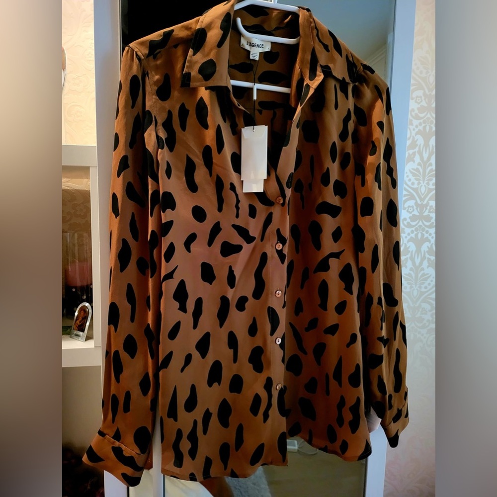 Silk button up shirt